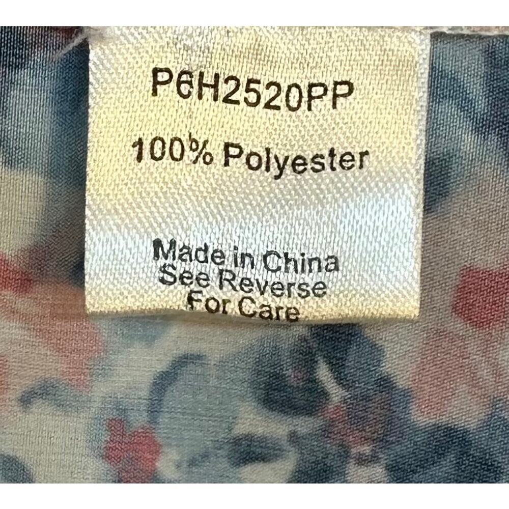 Parker Floral Maxi Dress Spaghetti Strap Fitted Bodice Pink Blue Size S - Picture 9 of 10